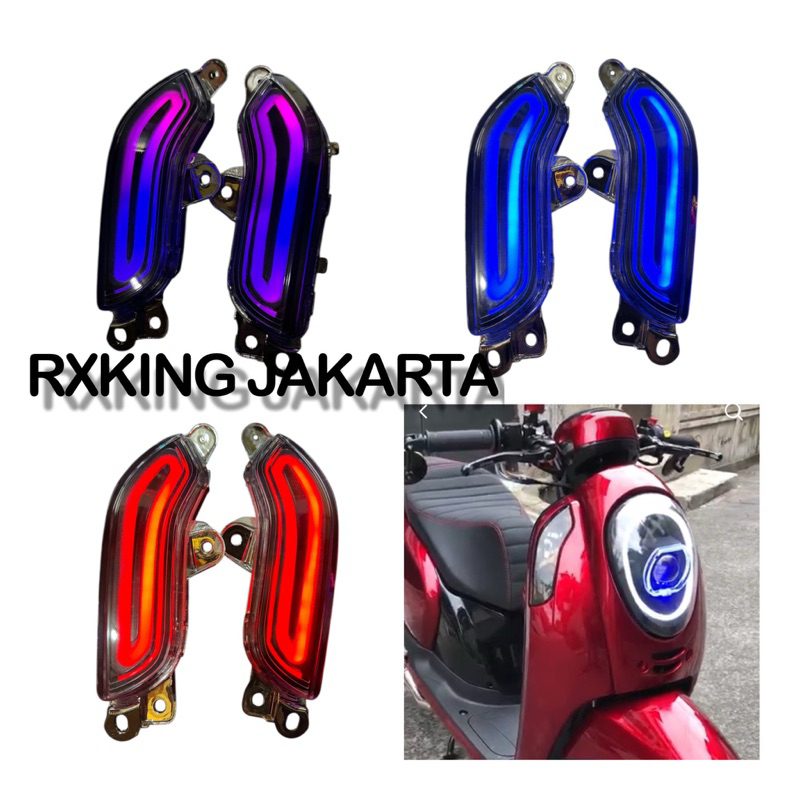 ไฟเลี้ยวหน้าสําหรับ ตัก ฟิ 2013 ถึง 2016 ชุดขวาและซ้ายดัดแปลง RGB วิ่งขี้เกียจ