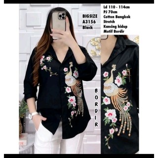 kemeja atasan wanita katun import