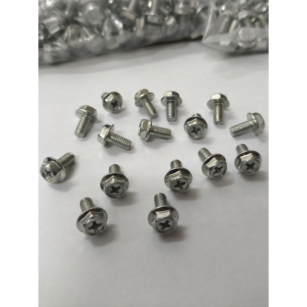 Cross Hexagon Flensa Bolt M5x10 / M5x12 / M5x16 / M5X20 / M5x22 / M6x10 / M6x12 / M6x14 / M6x16 / M3