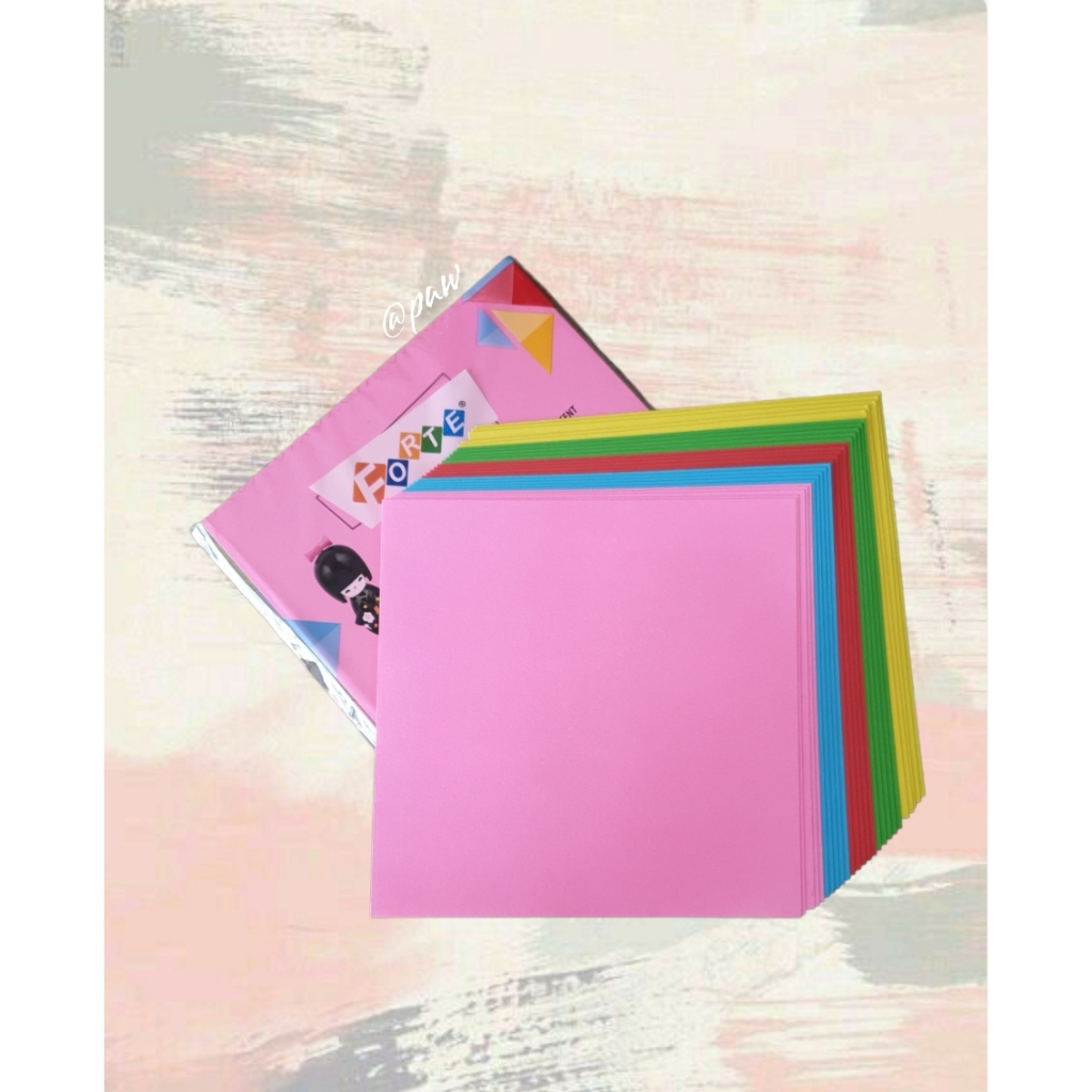 กระดาษ Origami / กระดาษพับสี 2 ด้าน / Forte Origami สองด้าน