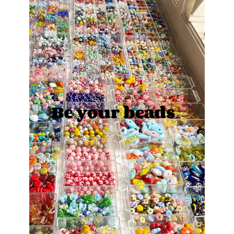 GLASS BEADS/ GLASS BEADS ต่อ 1 ชิ้น/คลิป (READ DESCRIPTION)