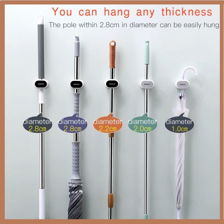 GANTUNGAN Ecoco Simple Mop Holder ที่แขวนไม้กวาด ไม้ถูพื้นและไม้ต่างๆ