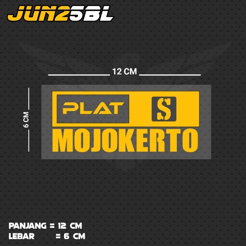 MOJOKERTO PLATE WRITING CUTTING STICKER / JUN25BL JTR