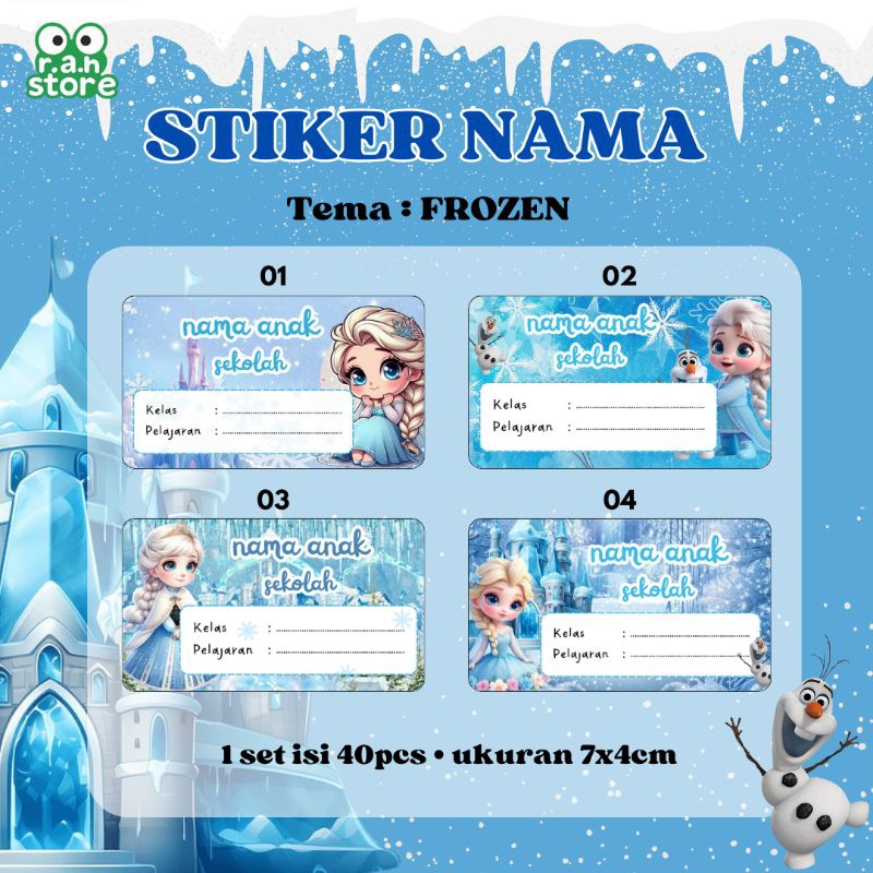 คูปอง 40 ชิ้น - FROZEN BOOK STICKERS / NAME STICKERS / LESSON STICKERS