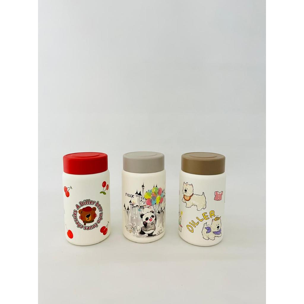 DILLER - Bear Panda Doggy Drinking Bottle 280ml แก้วน้ําสแตนเลส 316