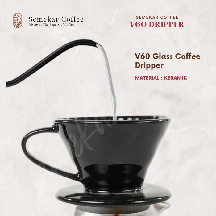 Dripper V60 Coffee Ceramic Manual Brew Filter โดย Semekar Coffee