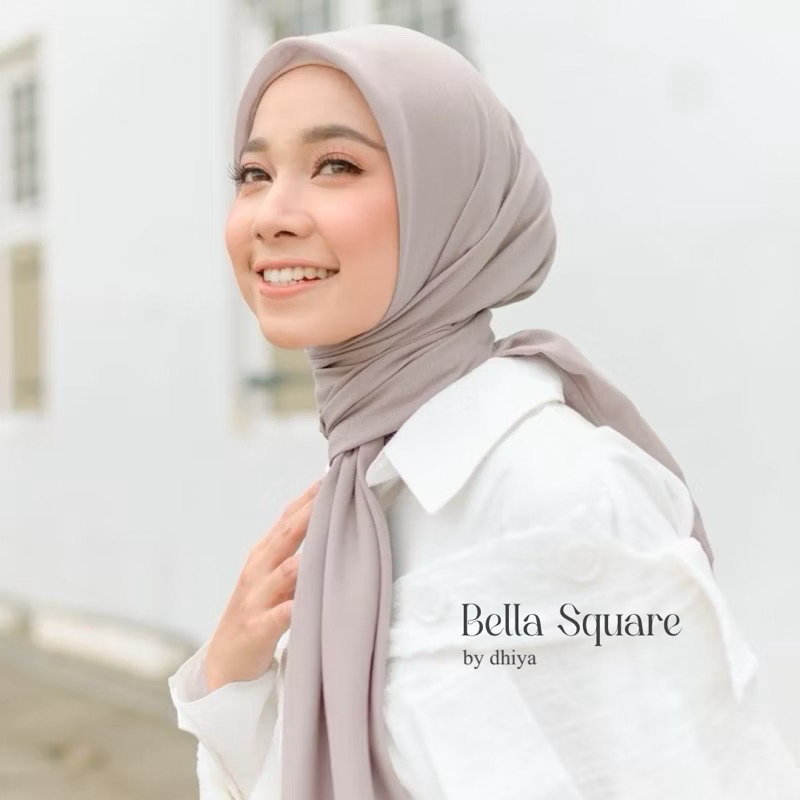Dhiya Collection - BELLA SQUARE HIJAB 115x115 & PREMIUM POLLYCOTTON SQUARE