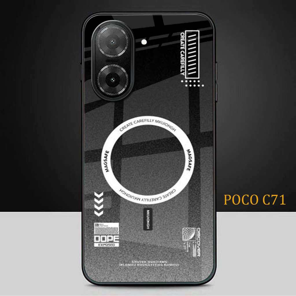 HP Glitter Glass เคสโทรศัพท์สําหรับ POCO C71 - เคสโทรศัพท์ POCO C71 - K126