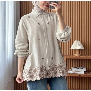 STEVY BLOUSE BORDIR LINEN RAMI