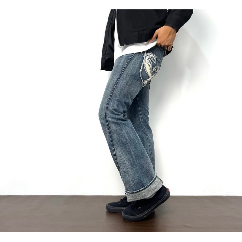 Cuanwell - DAYS OF FREEDOM BOOTCUT EMBROIDERED JEANS (FG6)