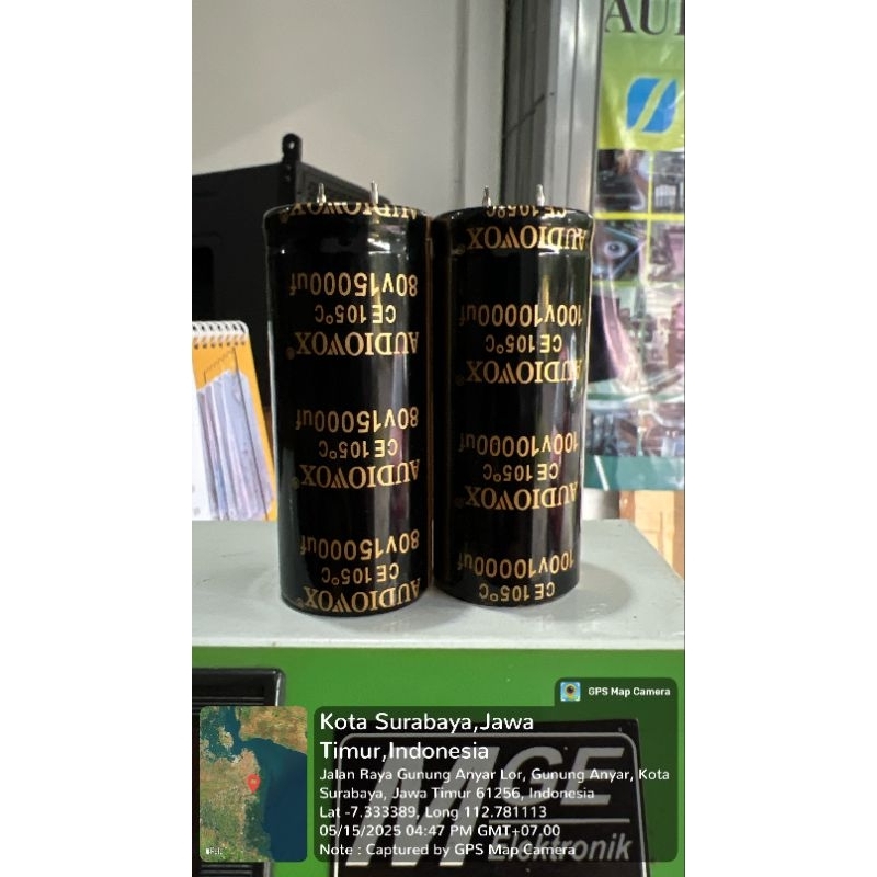 AUDIOVOX สีดําทอง 10000uf/100v และ 15000uf/80v