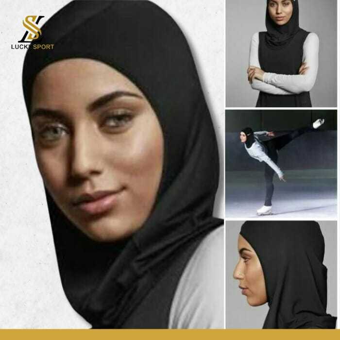 SPORT HIJAB INSTANT HIJAB VOLLEYBALL BASKETBALL GYM FITNESS ZUMBA SWIMMING