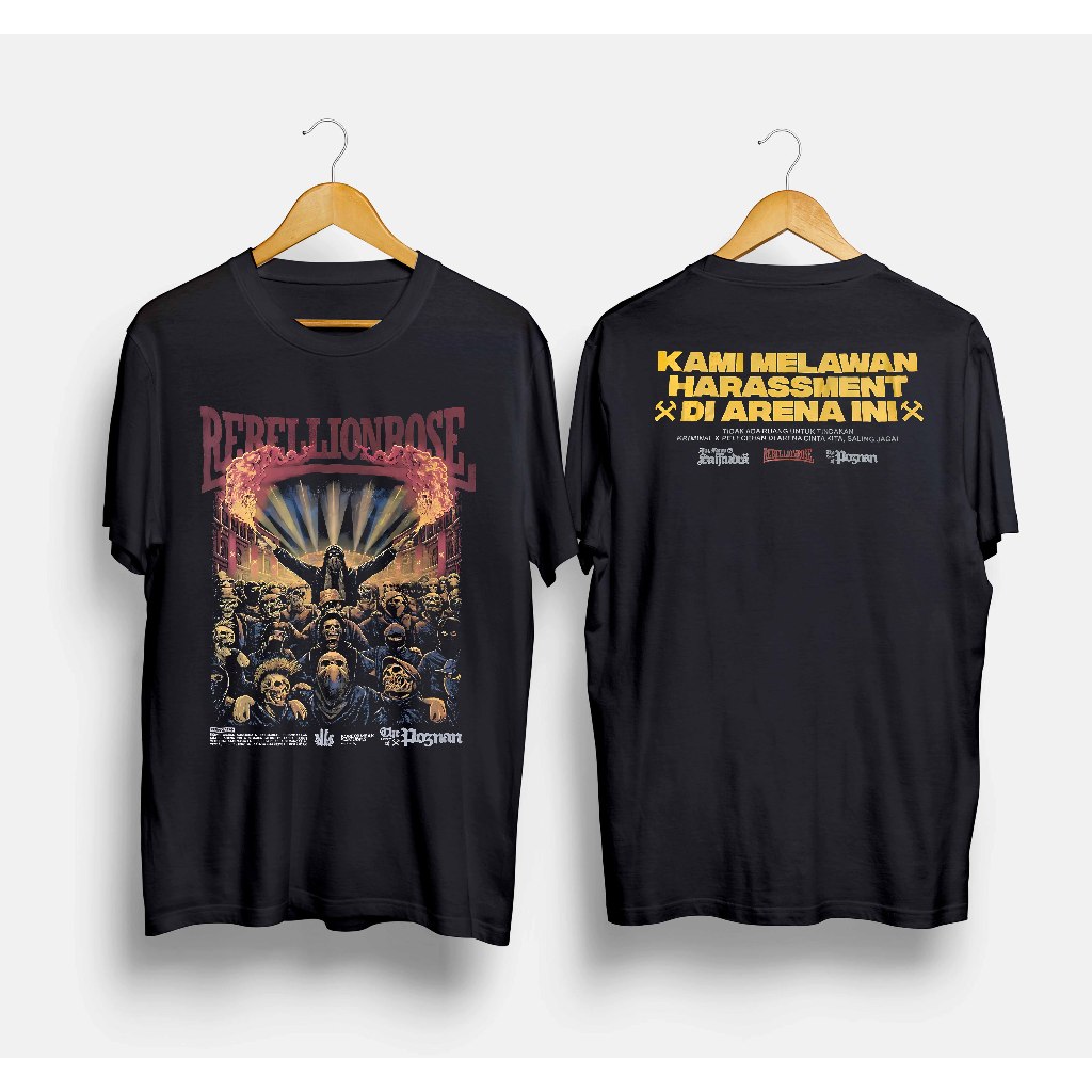 เสื้อยืดวง REBELLION ROSE - เสื้อยืดเพลง SAMUDRA POZNAN / Rock Metal