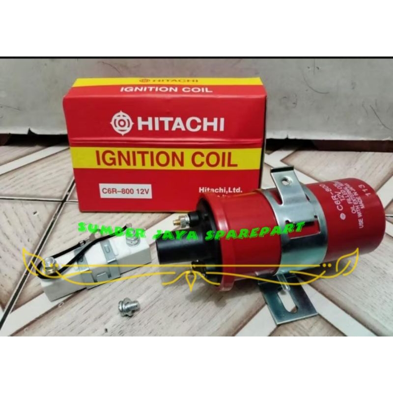 IGNITION COIL HITACHI 12V C6R-800 UNIVERSAL KIJANG 5K 7K CARRY FUTURA