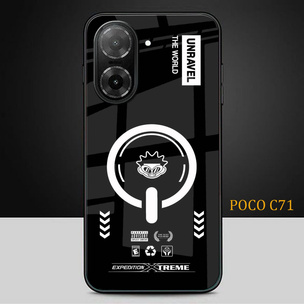 HP Glitter Glass เคสโทรศัพท์สําหรับ POCO C71 - เคสโทรศัพท์ POCO C71 - K125