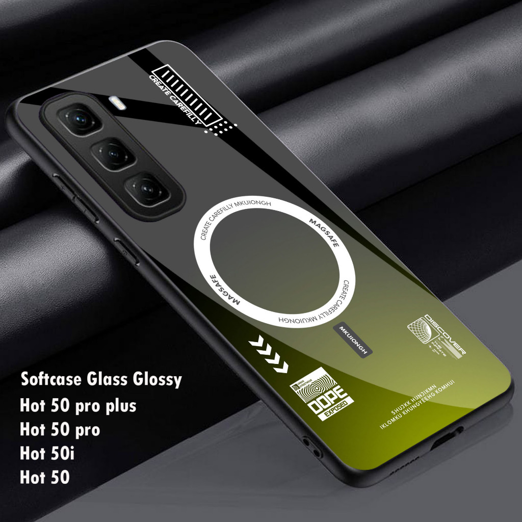 Softcase Glass Shiny Glass Infinix Hot 50 Hot 50 Pro Hot 50 Pro+ Casing Hp Infinix Hot 50 Pro+ K66