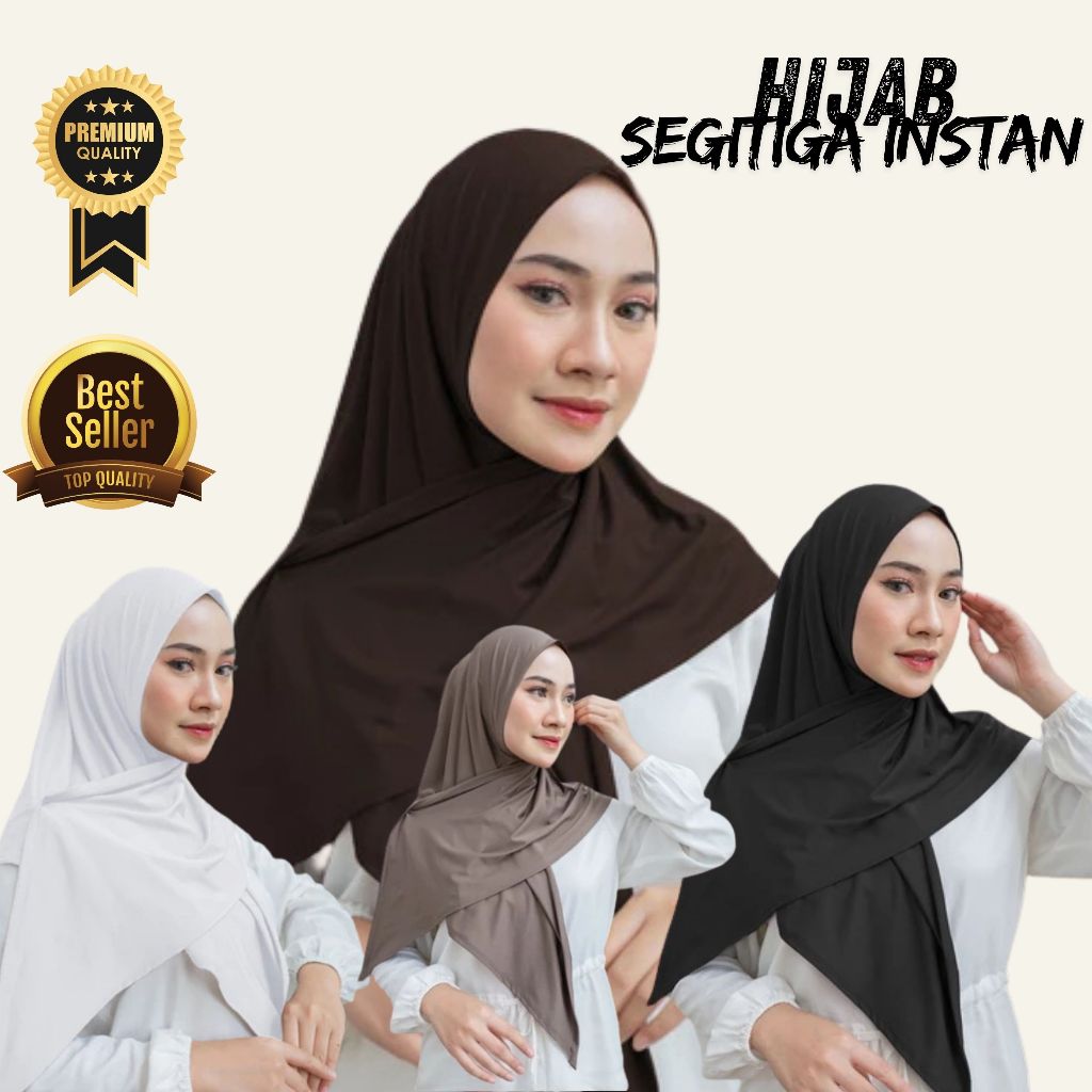 DYSA.ID - [35 สี] Premium Jersey Instant Faithful Triangle Hijab Hijab / Premium loyal Jersey Hijab 