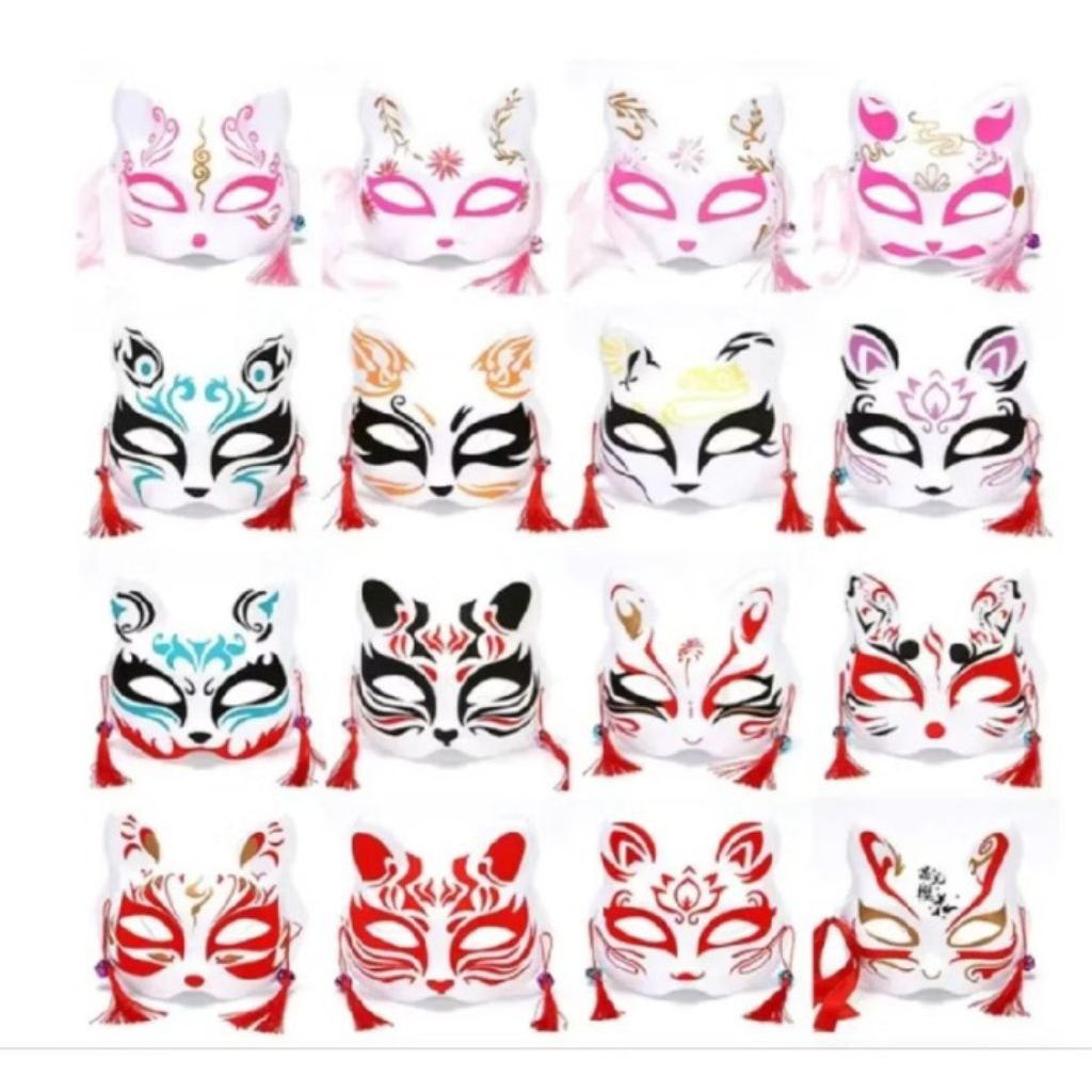 READYY CAT MASK ANIME COSPLAY KITSUNE FOX BUNKASAI JAPANESE FESTIVAL MASK