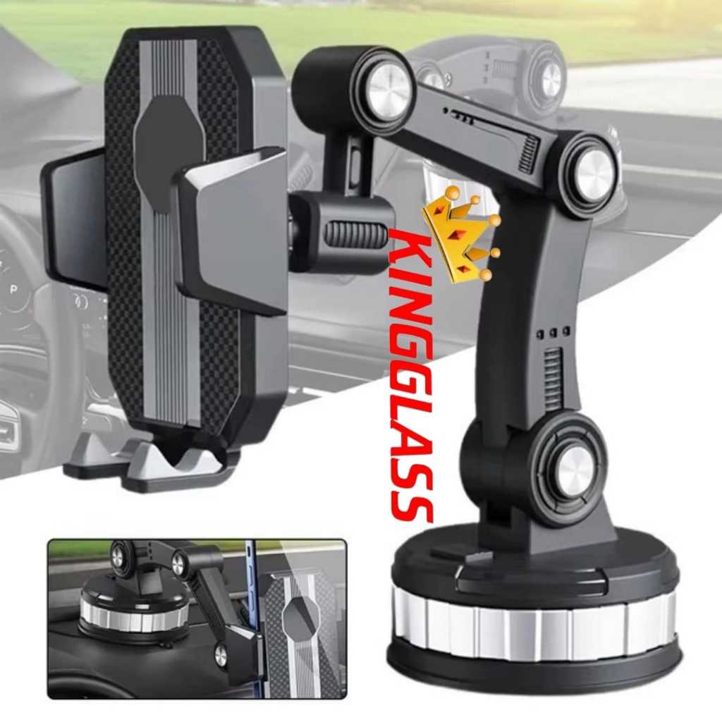 ROXY HP Kingglass 4 in 1 Car Phone Holder HD61 Universal Phone Holder for การติดตั้งบนแดชบอร์ด Glass
