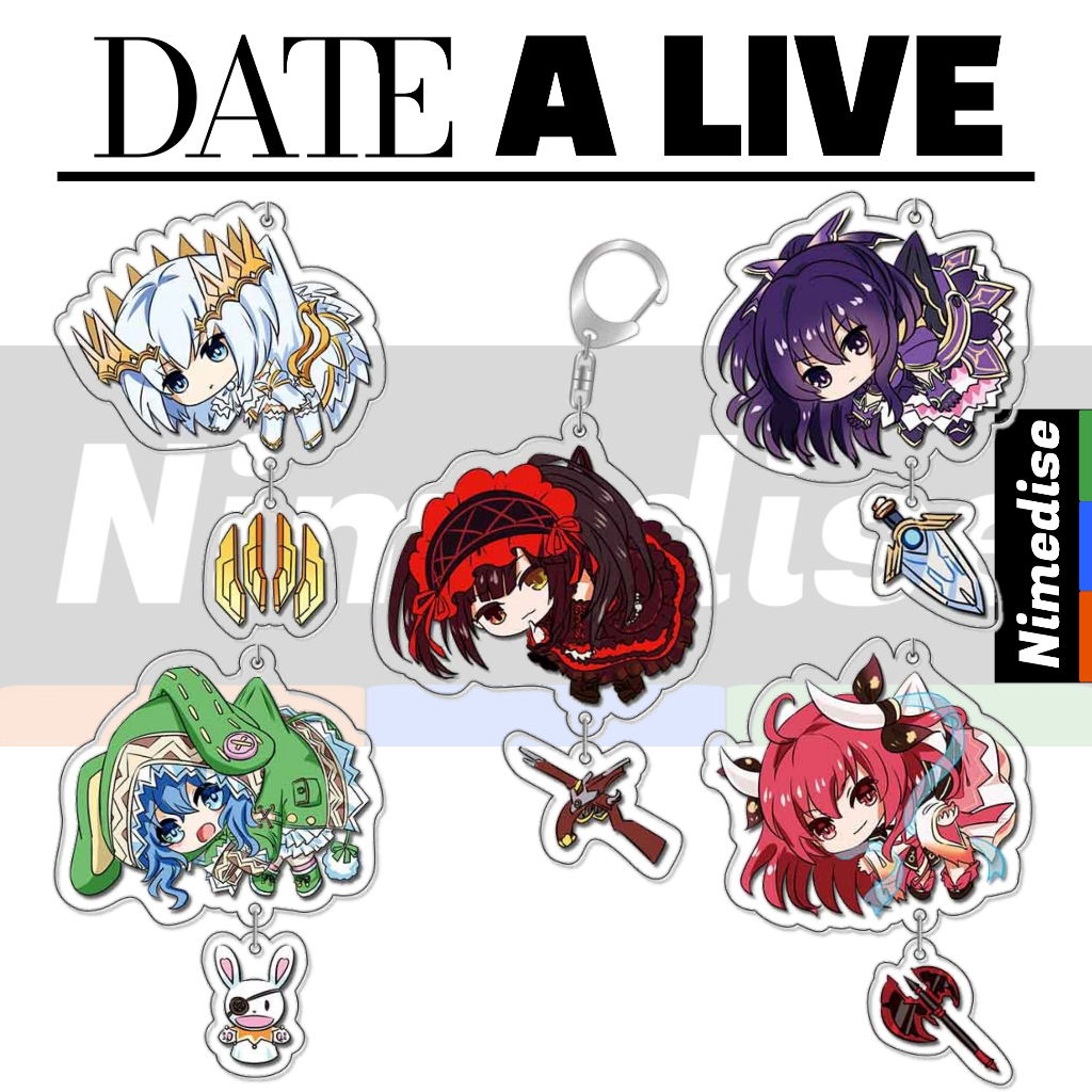 GANTUNGAN วันที่ A Live พวงกุญแจอะคริลิคโปร่งใสพวงกุญแจ Kurumi ของขวัญของที่ระลึกอะนิเมะของขวัญพวงกุ