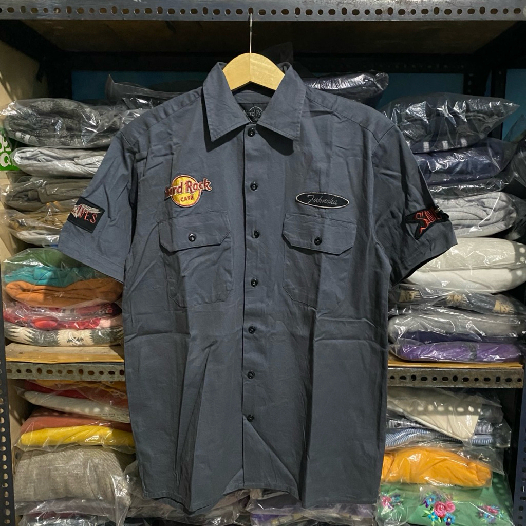 เสื้อ Hard Rock Cafe Fukuoka S/S สีเทา ไซส์ S 74x55