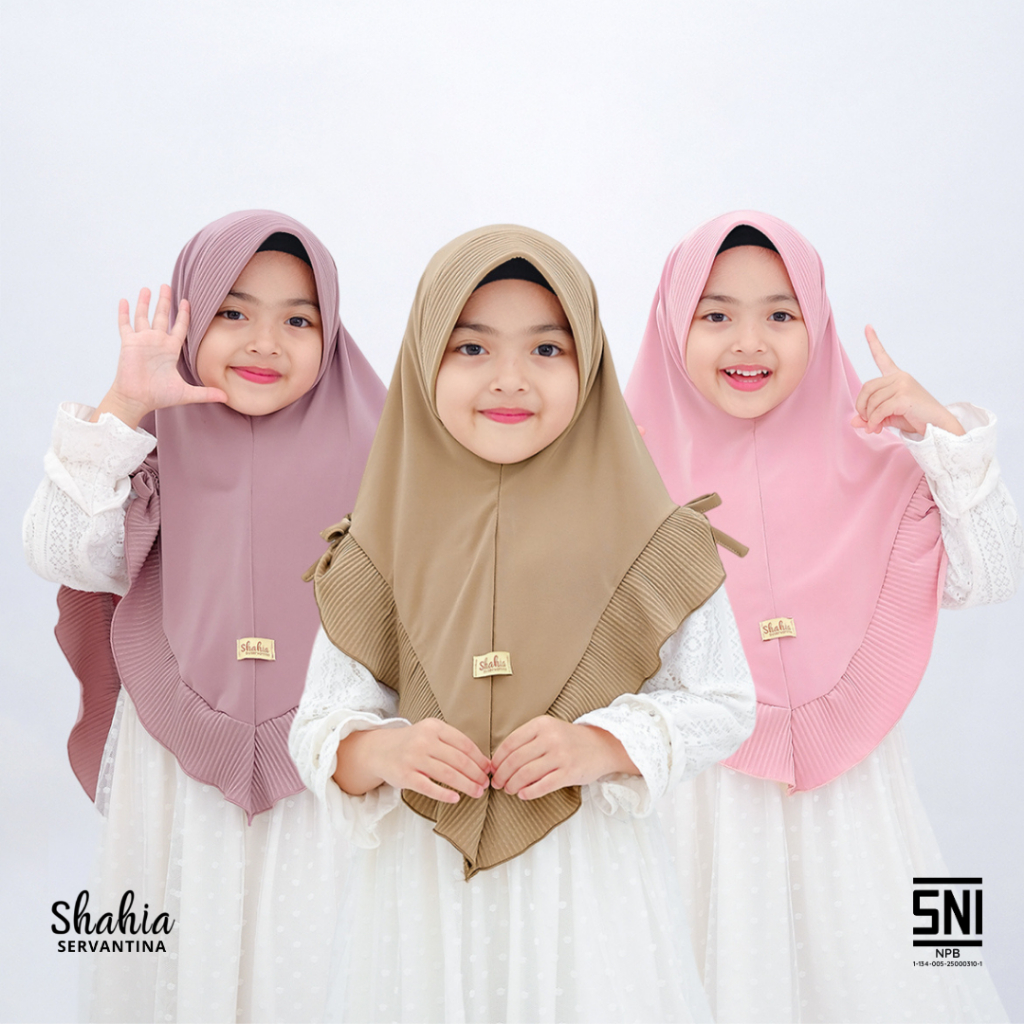Shahia Servantina - Avira Instant Hijab สําหรับสาวมุสลิม Ped Pleats Hijab