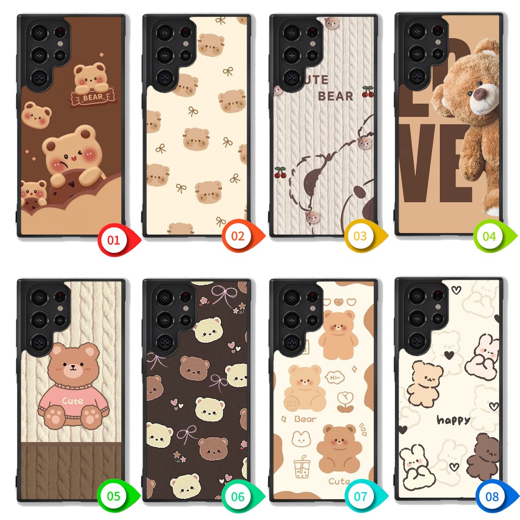 เคส Samsung Galaxy S25 S24 S23 S22 S21 S20 Note 20 10 Ultra Plus FE Edge ตุ๊กตาหมี MT0009