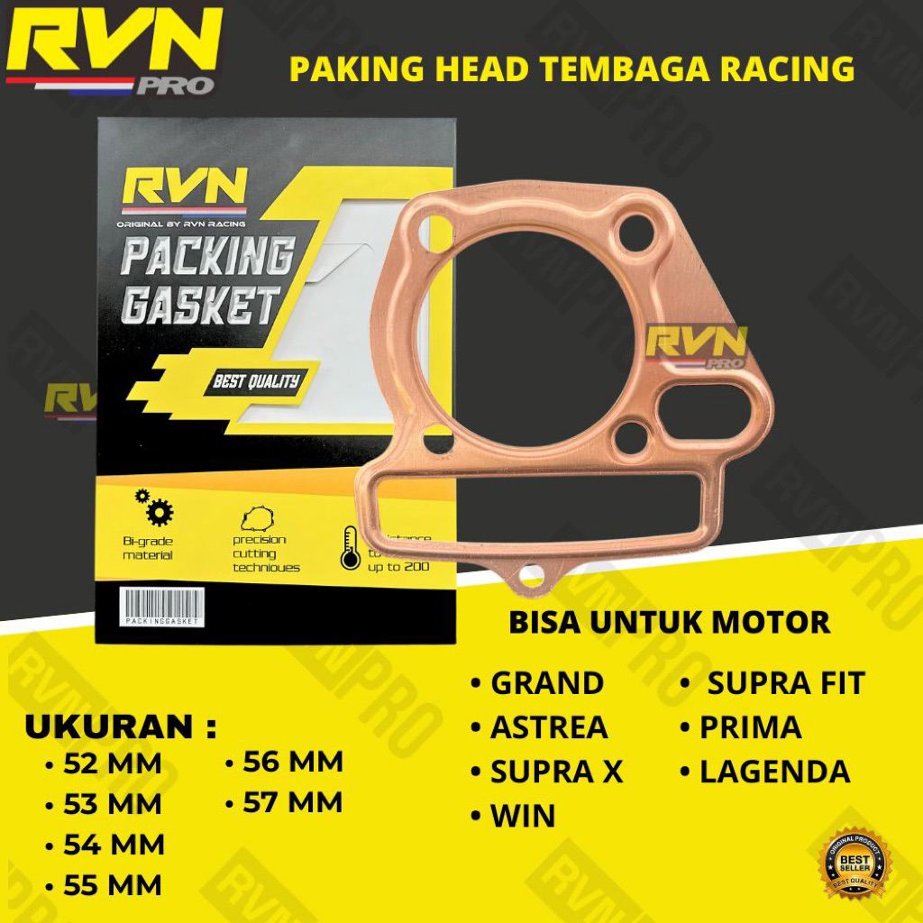 PERPAK GASKET PACKING BLOCK HEAD HED COPPER SUPRA X GRAND PRIMA ASTREA WIN LEGEND SUPRA FIT NEW REVO