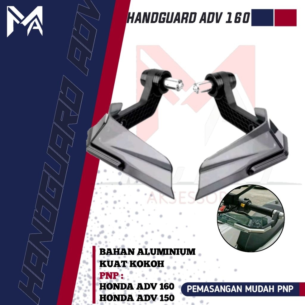 Handguard ADV 150/160 การ์ดแฮนด์ ADV 160/150 แฮนด์การ์ด ADV อุปกรณ์มอเตอร์ไซค์ - สีดํา