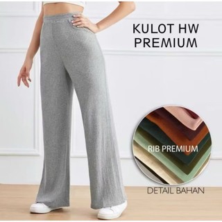 celana kulot wanita/kulot knit higwaist