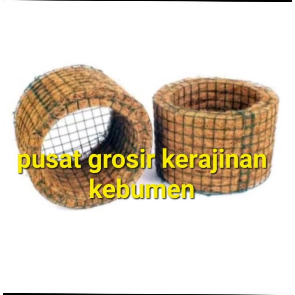 ROUND COCONUT FIBER ORCHID FLOWER POT ขนาด 15 ซม