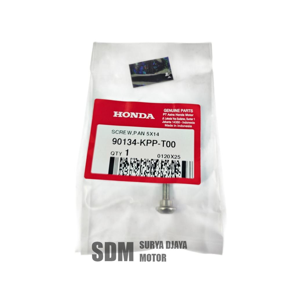 90134-KPP-T00 Bolt Cover Body Bolt L สกรูกุญแจ Pan 5X14 CB 150 R LED CBR 150 R CBR 250 R Original AM