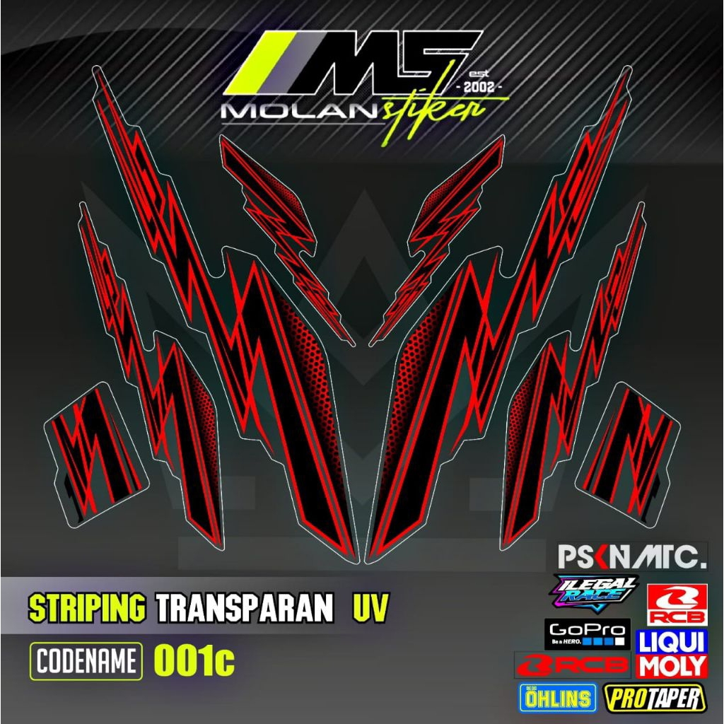 MERAH Decal สติกเกอร์ Striping Variation โปร่งใส Uv Uwinfly T3 Pro T3s Pro T5 Pro T85 T90 N9 Pro D75