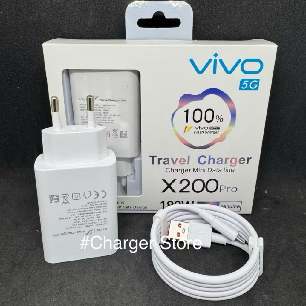 Vivo 180W Fast CHARGING Flash Charger Micro USB Travel Charger SUPER Fast CHARGING Y95 Y71 Y91 Y17 Y15 Y12 Y83 Y93