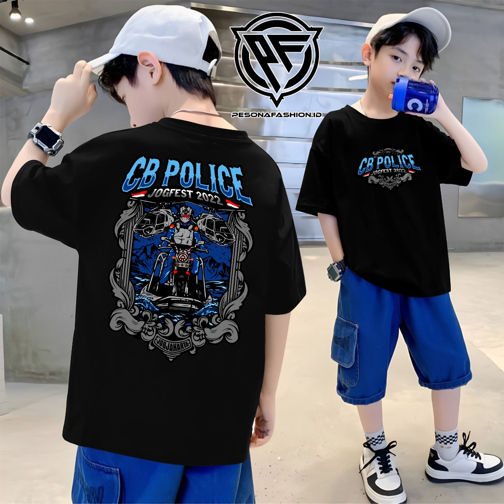 เสื้อยืดกิจกรรมเด็ก CB Police Jogja ดั้งเดิม 19-20 november ฟรีสติ๊กเกอร์ + ธนาคาร