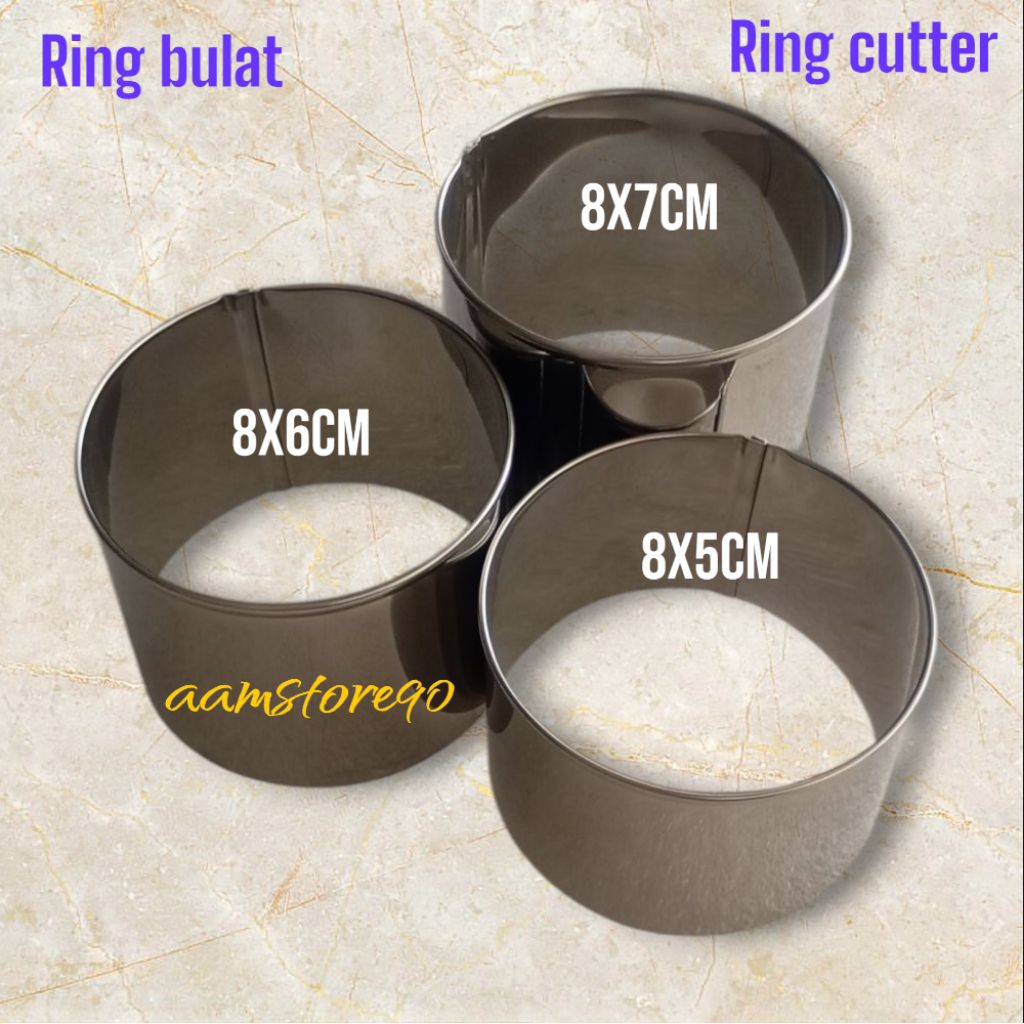 BURGER RING UK 8 ซม. HEIGHT 5*6*7 ซม. BREAD RING / เครื่องตัดแหวน