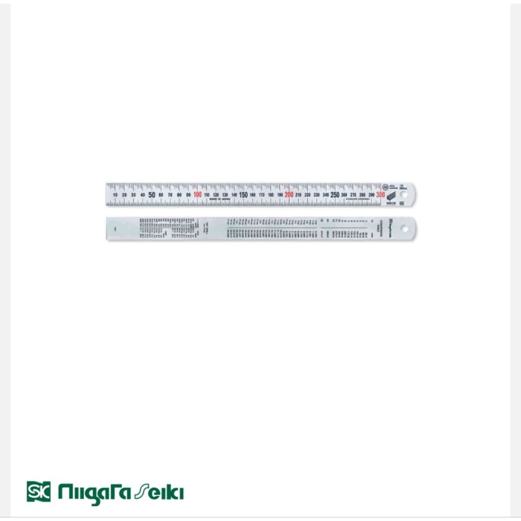 SV-300KDNiigata Seiki ไม้บรรทัดสแตนเลส 300 มม. Kaidan-SV-300KD