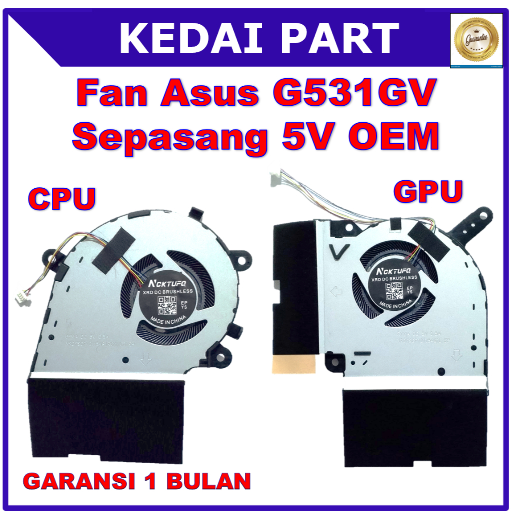 พัดลม Asus ROG Strix G531GV G531 G512LV G532 G532LWS G712LV G712LW GPU 5V ซ้าย OEM