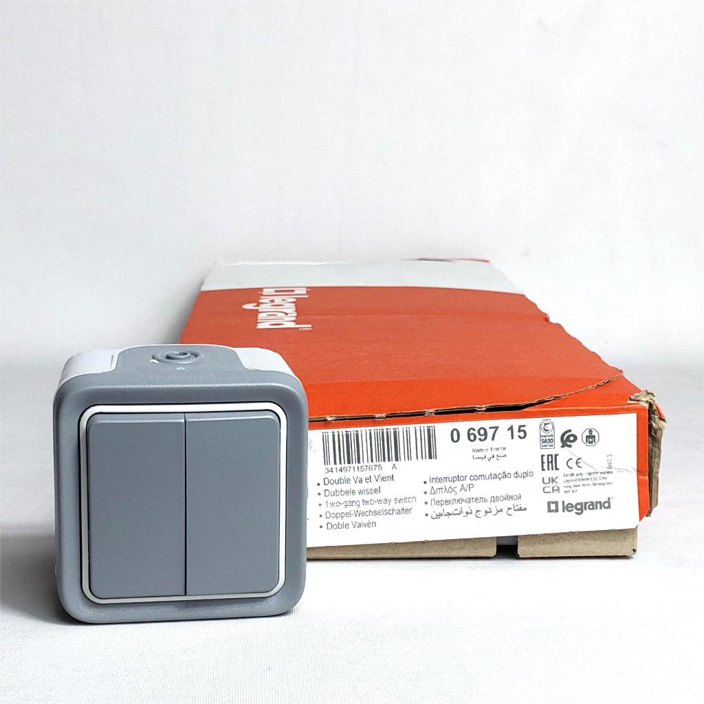 Legrand 2 Switch Series Outbow 10A สีเทา (LG-69715)