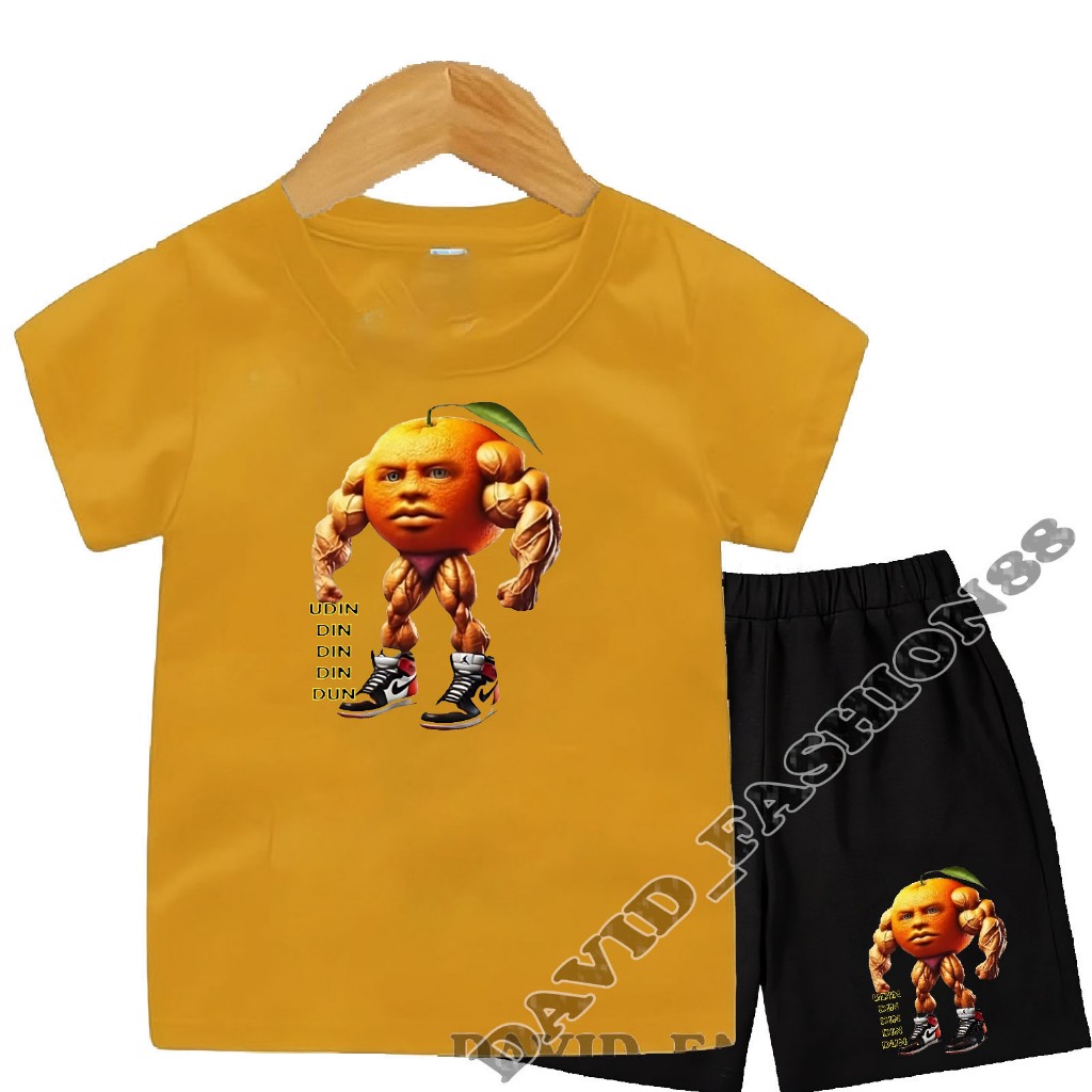 ชุดหนึ่งชุดเด็กผ้าฝ้าย UDIN DIN DIN DIN DUN ANOMALI ITALIAN SHORT CHILDRENS SUITS AGES 2-13 ปี