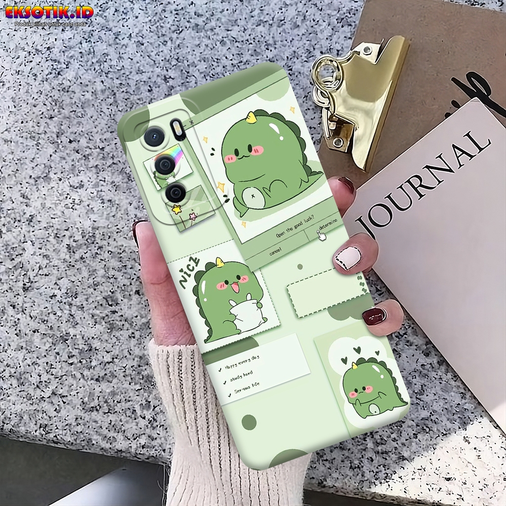 เคส HP OPPO A16 - Eksotik.id - เคส OPPO A16 - เคส CUTE DINO - ผิวโทรศัพท์มือถือ - OPPO A16 Silicone 