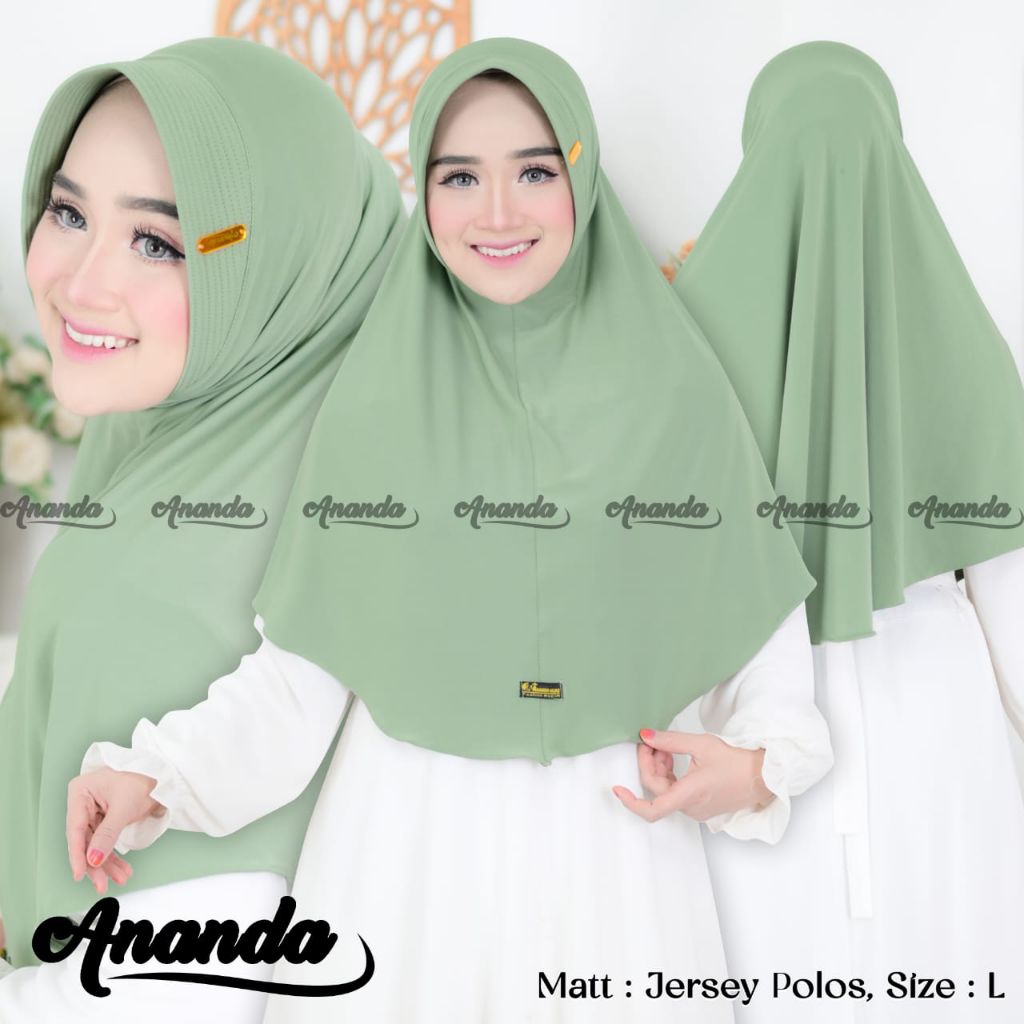 Hijab pet Jersey premium L By Ananda Hijab