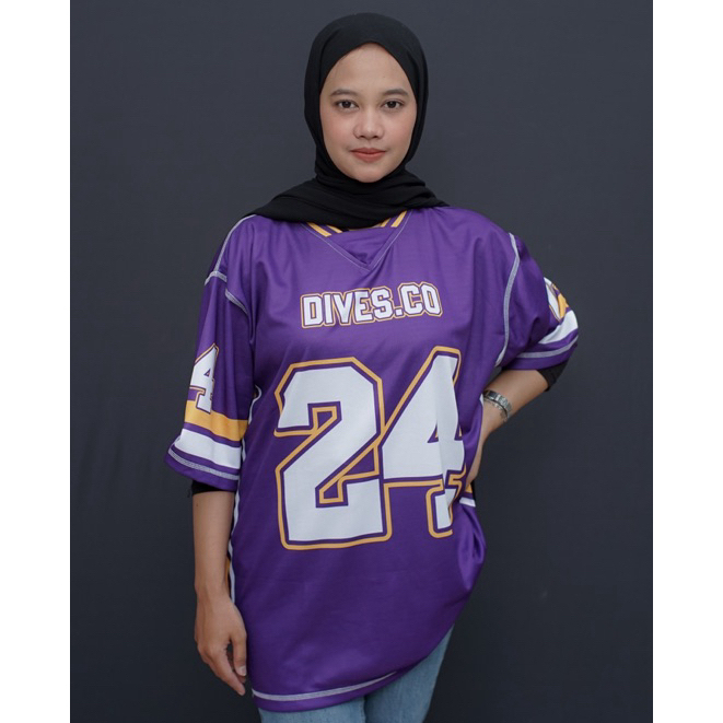 DIVES - Premium Milano Oversize Streetwear Jersey - Classic Series - N0.24 Purple Edition
