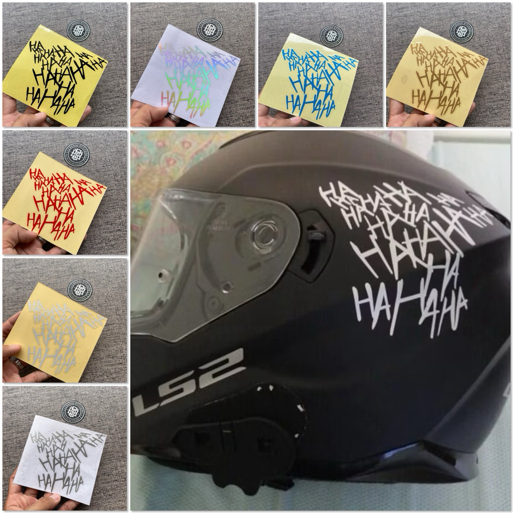 สติ๊กเกอร์หมวกกันน็อคตัด HAHAHA