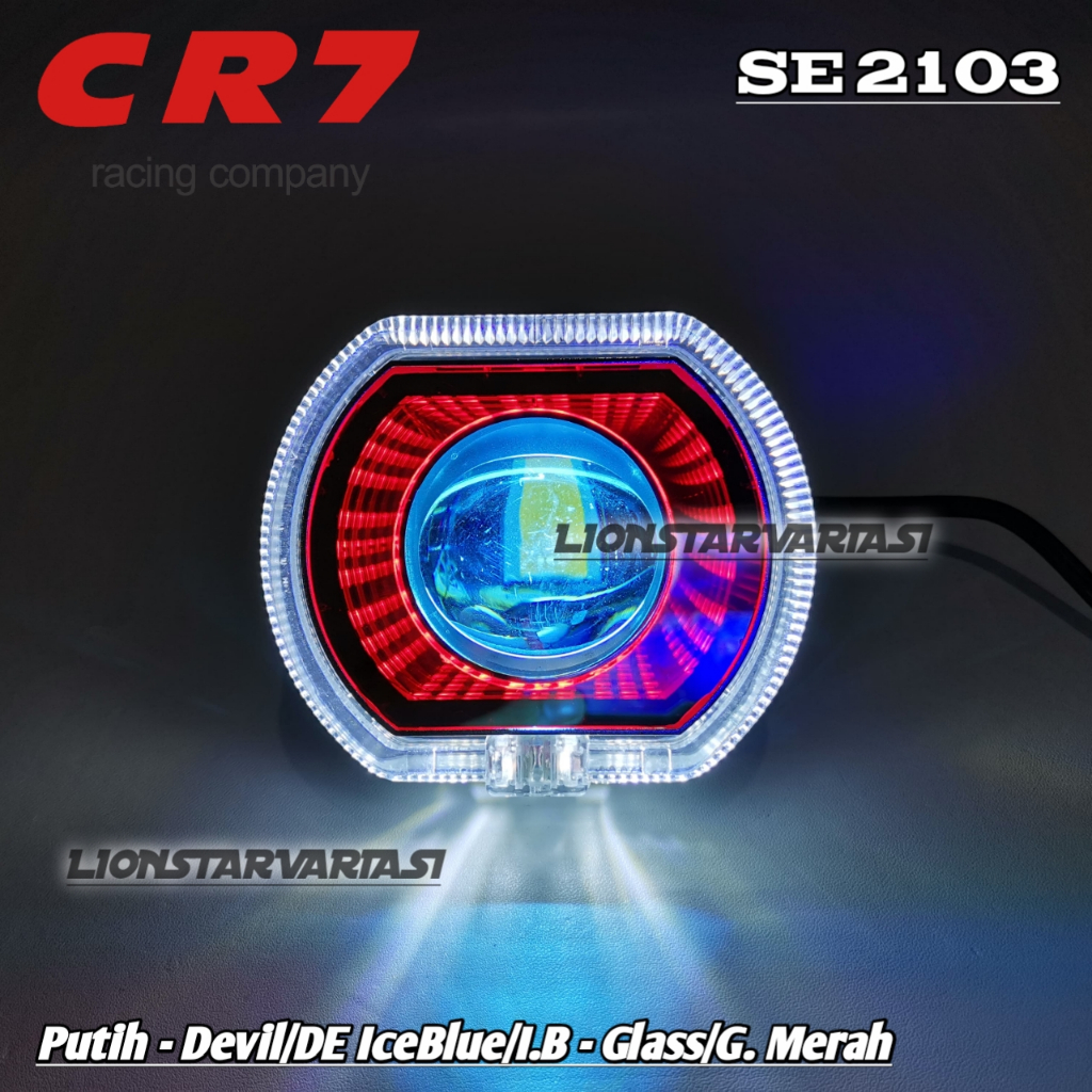 โปรเจคเตอร์โปรเจคเตอร์บิล 4.5 นิ้ว 3D CR7 SE 2103 Plus Devil Glass Shrud สูงต่ํา D2 มอเตอร์รถ Piw