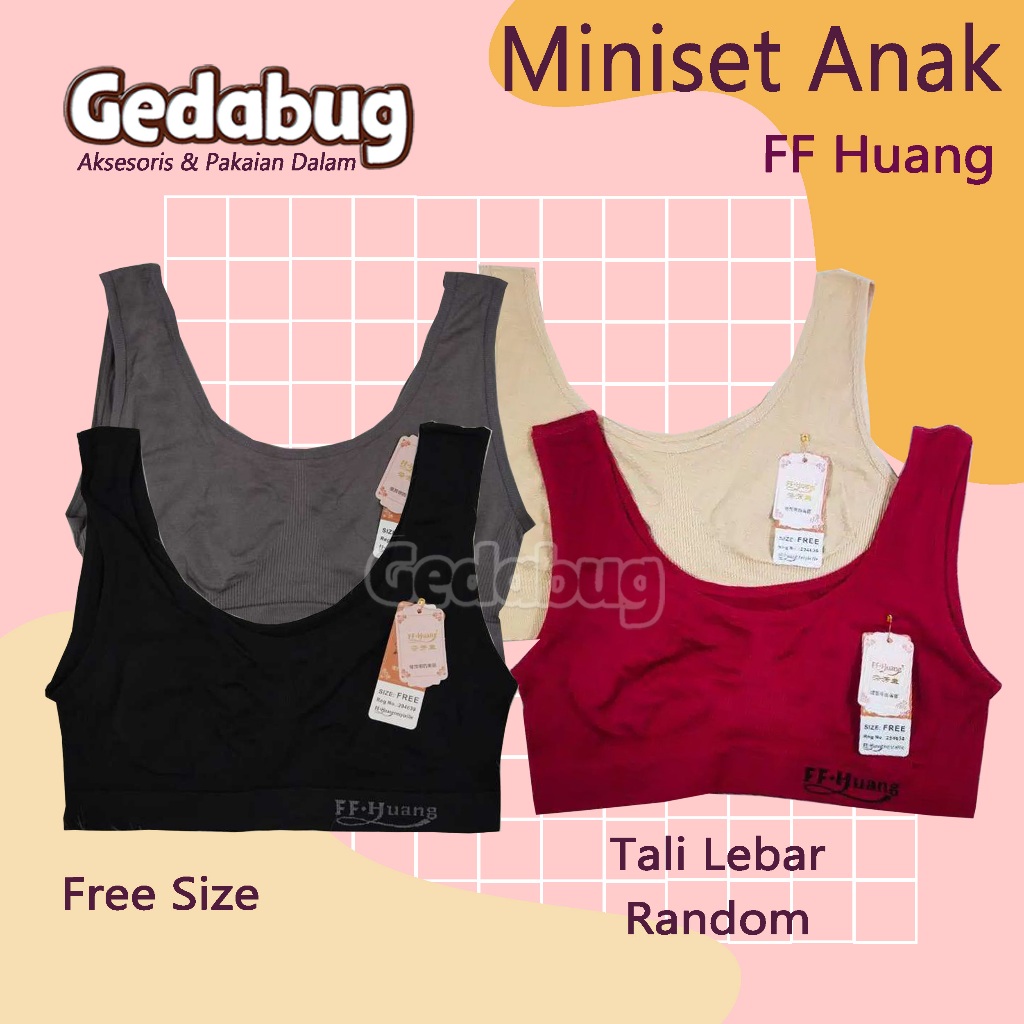 [ 3 ชิ้น ] Miniset FF Huang | Miniset Undershirt Tangtop Teen Sport Undershirt - VI J5 | เก๋ง