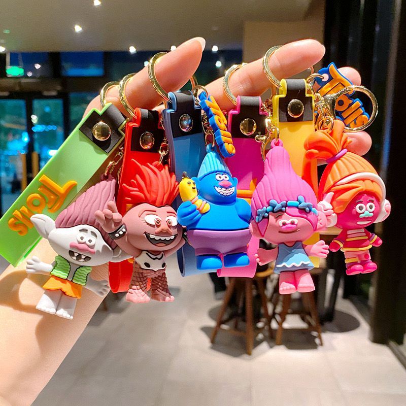 POP EMPORIUM พวงกุญแจ Premium Character Trolls อุปกรณ์เสริมของขวัญวันเกิดน่ารัก