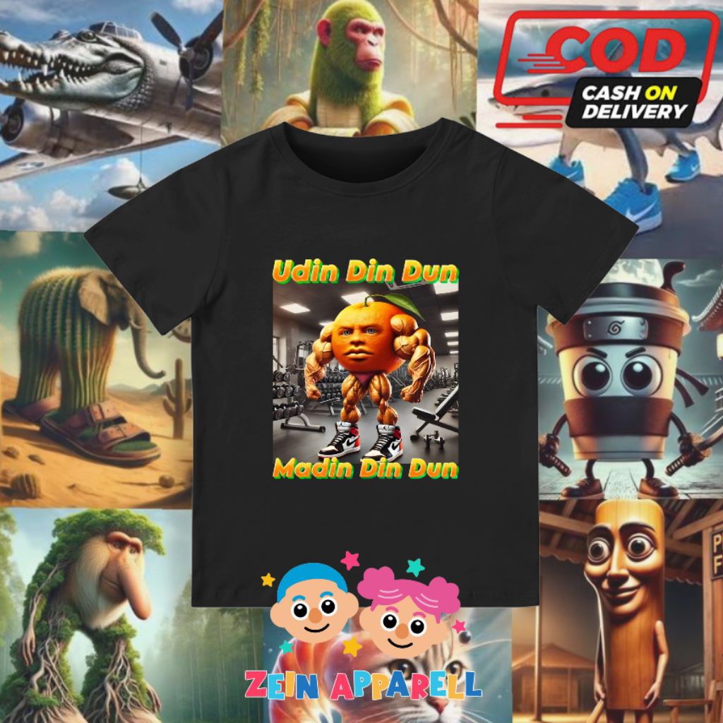 Anomali เสื้อยืดเด็ก UDIN DIN DUN MADIN DIN DUN / Anomali เสื้อผ้าเด็ก UDIN DIN DUN