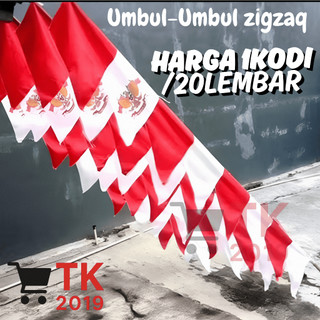 Umbul Umbul garuda 1KODI(20PCS) bendera umbul umbul bendera geregaji bendera ZIGZAK