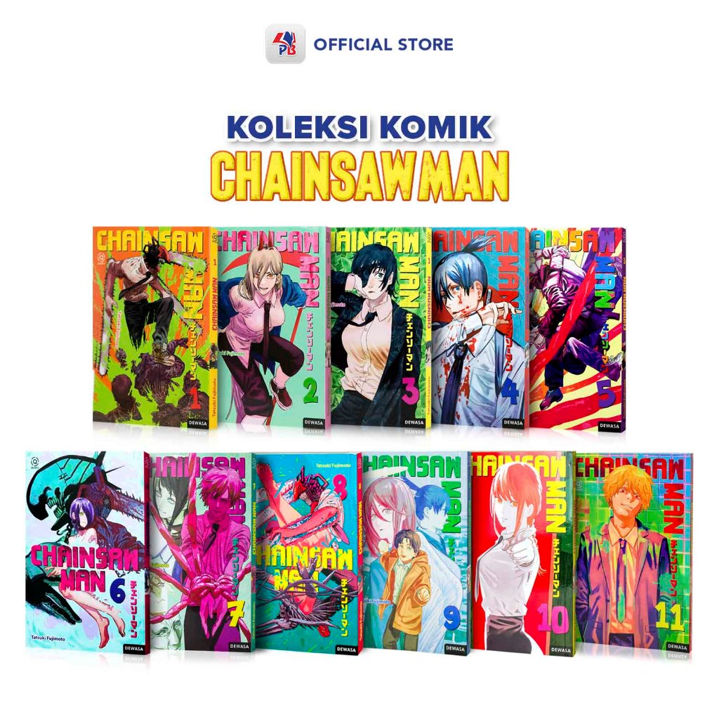 หนังสือการ์ตูนอากาชา - Chainsaw Man เล่ม 1 - 11 / GRAMEDIA PUSTAKA UTAMA - MC